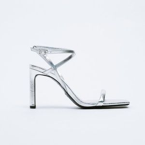 Zara Heeled Sandal - Silver